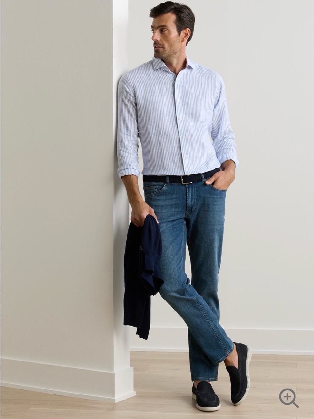 Peter Millar Straight-Leg Jeans in Medium Blue Wash